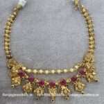 92.5 Silver Gold Polished Necklace