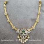 92.5 Silver Gold Polished Necklace (Copy)