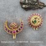 92.5 Silver Gold Polished Jade Bille