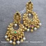 92.5 Silver Gold Polished Earrings