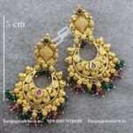 92.5 Silver Gold Polished Earrings
