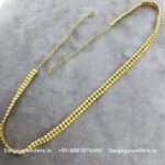 92.5 Pure Silver Gold-Polished Waist Belt