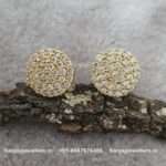 92.5 Silver Gold Polished Stud