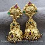 92.5 Silver Gold Polished Earrings