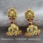 92.5 Silver Gold Polished Earrings