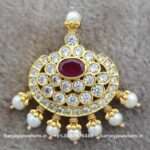 92.5 Silver Gold Polished Pendant