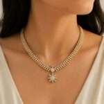 92.5 Silver Gold-Polished Necklace