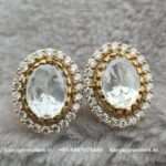 92.5 Silver Gold-Polished Stud