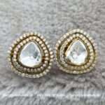 92.5 Silver Gold-Polished Stud