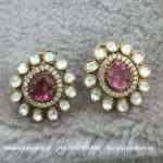 92.5 Silver Gold-Polished Stud