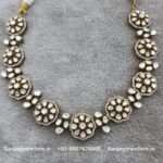 92.5 Silver Gold Polished Necklace
