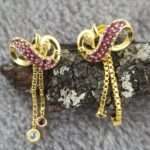 92.5 Silver Gold Polish Stud