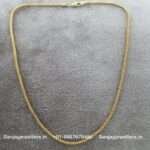 92.5 Silver Gold Polished Chain