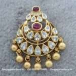 92.5 Silver Gold Polished Pendant