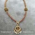 92.5 Silver Gold-Polish Necklace