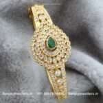 92.5 Silver Gold-Polished Kada