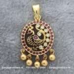 92.5 Silver Gold Polished Pendant (Small)